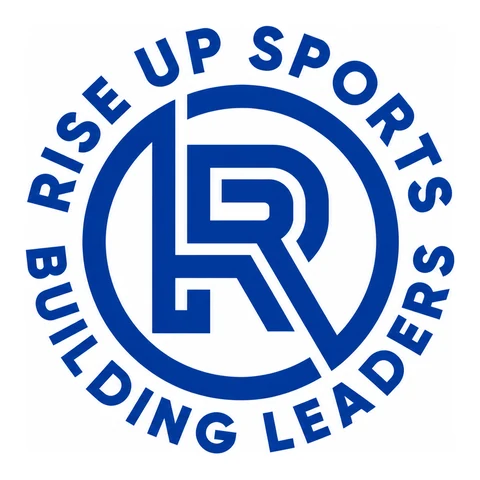 Rise Up Sports logo in blue